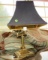 Brass table lamp with shade - 19