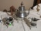 Williamsburg Stieff Pewter Teapot, sugar bowl & creamer