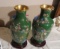 Green Cloisonne Chinese vase - 5
