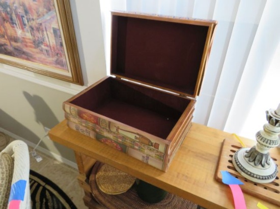 decorated wood trinket box