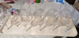 Set of 11 Crystal wine goblets