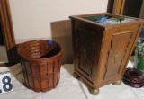 Woven basket trash can  9