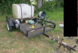 utility trailer with pressure washer tank and hose reel 4x8 bed.  Note we have no previous registrat