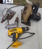 mixed untested pneumatic and electric power tools