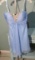 LaFemme, size 6, short party dress, cloud blue with rhinestones.  Bust 36; Waist 28; Hips 39.