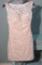 LaFemme, size 8, short party dress, white with lace overlay.  New, with tags,  Bust 37; Waist 29; Hi