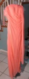B' Dazzle, size 6,  Peachy Pink beaded dress,strapless