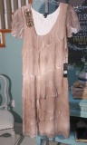 XL Komarov designer dress.  Distressed Tan...  Fits size 14/16...  New with tags.  Retails for 320.0