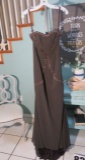 Anna Scott wedding dress by Mary's Bridal, Size 4, Chocolate brown strapless with pretty sequins.  B