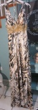 Dave and Johnny Animal Print formal dress, size 13/14 Bust 40; Waist 34; Hips 44. New with tags.