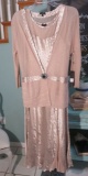 L Komarov designer dress.  Beach with jacket...  Fits size 10/12...  New with tags.  Retails for 400