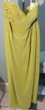 16 W, Xcite, Lime green beaded formal dress. Perfect for any occasion.  Bust 47l Waist 41.5; Hips 52
