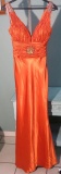 Blush Prom, size 0, beautiful sunset orange dress.  Bust 32; Waist 25.5; Hips 36.5. New with tags. S