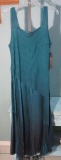 XL Komarov,Ombre black and turquois party dress, fits 14/16. New with tags.