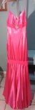 Riva Designs special occasion dress, size 2, hot pink with spaghetti straps dress.  Bust 33; Waist 2