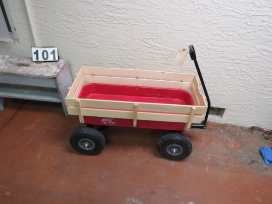 Bass  Pro  Shops red wagon with pneumatic tires