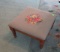 Needle point foot stool, 12x12x6 wood