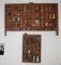 Antique printer trays with miniature figures