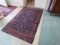 Rug, Indian lotus flower, minor edge damage  46'Wx75'