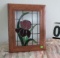 Framed Stained glass flower 12x15'