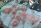 collection of 20 pieces of pink depression glass