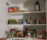 mixed spices in kitchen cabinet