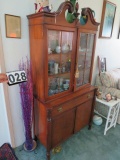 Walnut china cabinet 36'Wx18DX73 h contents not included