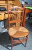 Oak ladderback cane seat chair