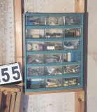 Small parts organizer with fasteners