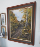 Framed oil on board, Country road, from Danka Hitchman 1972