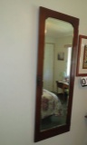 wood framed mirror 20x56 h