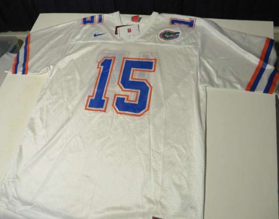 white #15 Florida Gators Jersey by Nike size XL