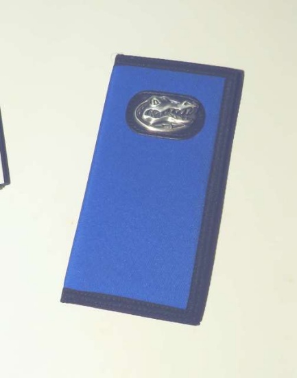 Florida Gator canvas billfold and check jacket with credit card slots