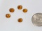 round mixed cut golden orange citrine total wgt of all six 2.66 cts 5.6mm diameter