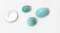 oval cabochon cut turquoise gemstones, total for all 20.65 cts