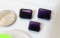 rectangular cushion cut dark purple heavy inclusions amethyst gemstones total weight for all 11.4 ct