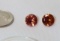 brilliant cut orange synthetic podapa gemstones 4.5 cts total weight