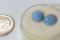 light blue cabochon oval cut opal 9mm x 10mm 3 cts total weight