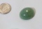light green oval cabochon cut qumite gemstone 18mm x 21mm