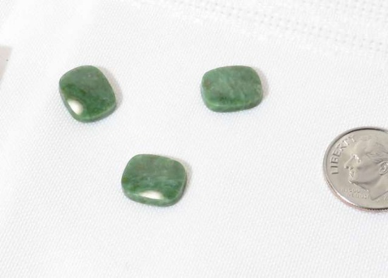 Jade nephrite red cushion cut 10mm x 12mm gemstones
