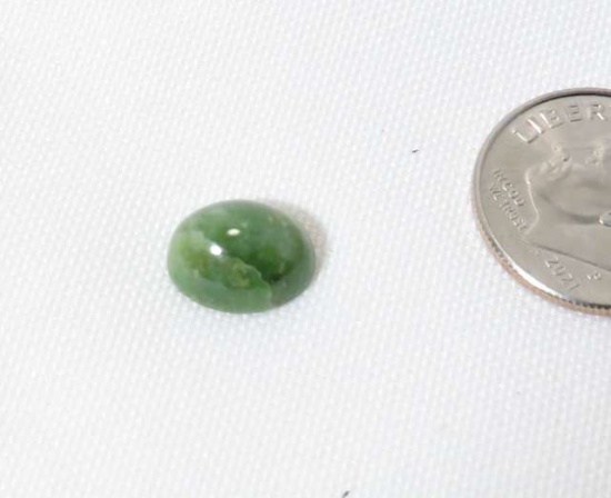 Jade nephrite oval cabochon cut 10mm x 8mm gemstones