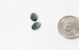 synthetic spinels cabochon cut 4mm x 7mm 3.5ct each