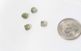 mine cut clear light yellow colored sapphire gemstones 4mm