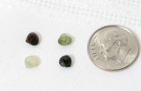 mine cut mixed color sapphire gemstones 5mm