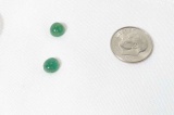 1.25 ct semi opaque emerald round cabochon cut 6.25mm diameter