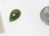 Jade pear shape cabochon cut 13mm x 8.5mm gemstone