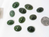 Jade oval cabochon cut gemstone mixed 13mm x 9mm to 15mm x 10mm