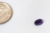 oval cut purple sapphire 0.74 ct moderate inclusion