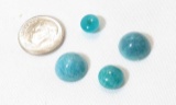 round cab Shon cut reen blue opaque amazonite  gemstones total weight for all 15.9 ct