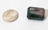 cushion cut pink to green tourmaline 20.36 cts heavily included gemstone